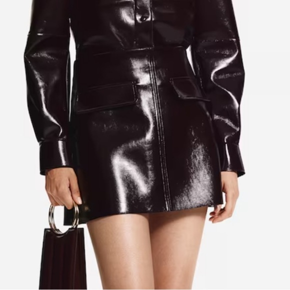 H&M Dresses & Skirts - H&M COATED MINI SKIRT
